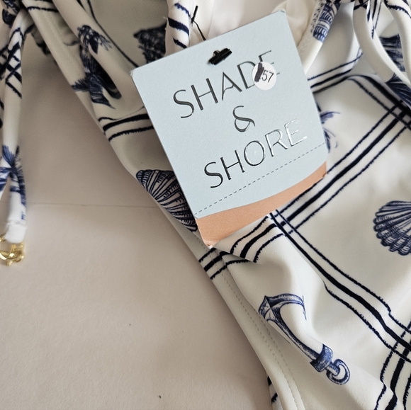 Nwt Shade And Shore Medium Nautical Beach Bathing Suit - Picture 4 of 8